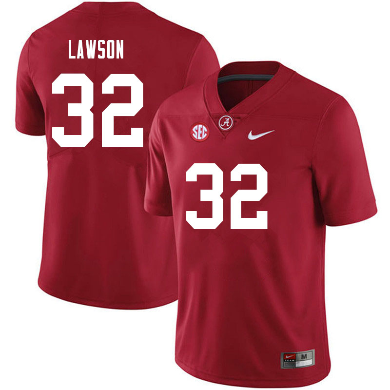 Alabama Crimson Tide Men's Deontae Lawson #32 Crimson NCAA Nike Authentic Stitched 2021 College Football Jersey ZZ16Q48LX
